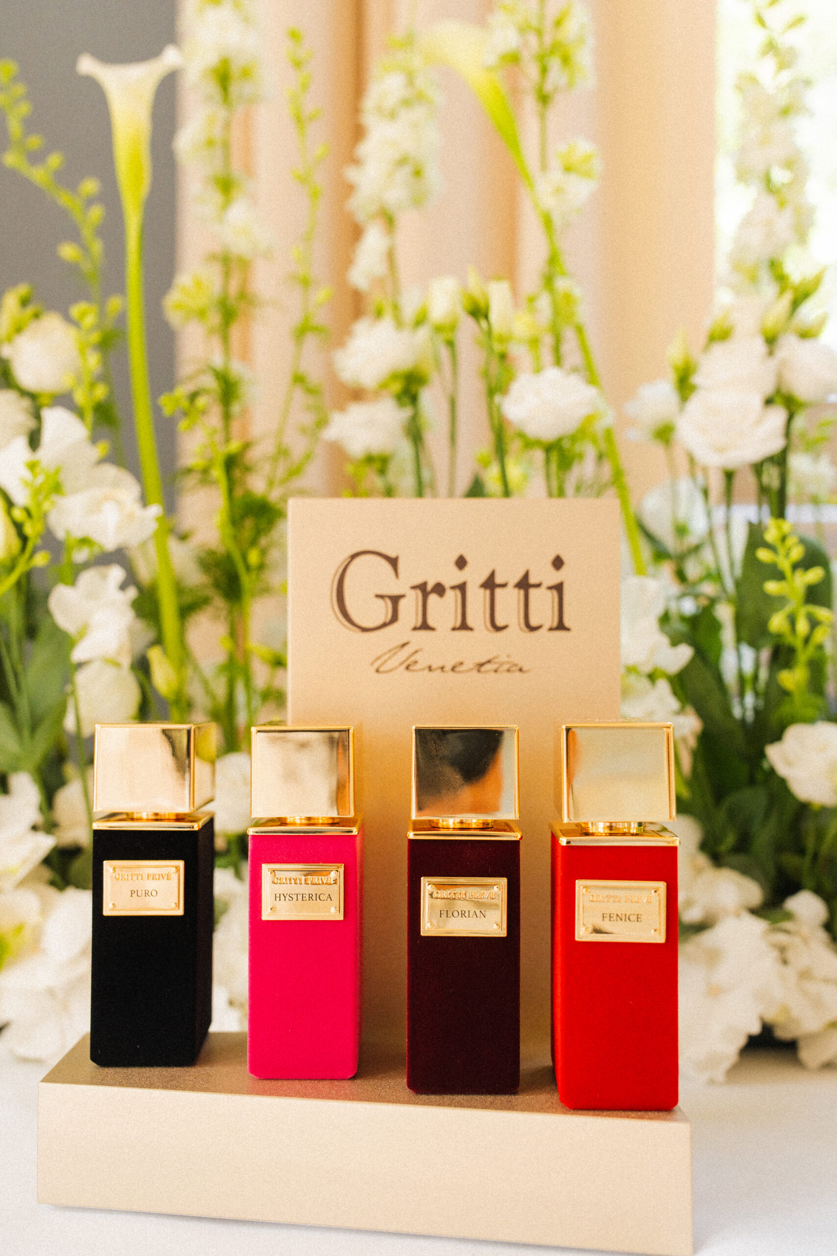gritti niche parfum wescent event productlancering styling en bloemwerk